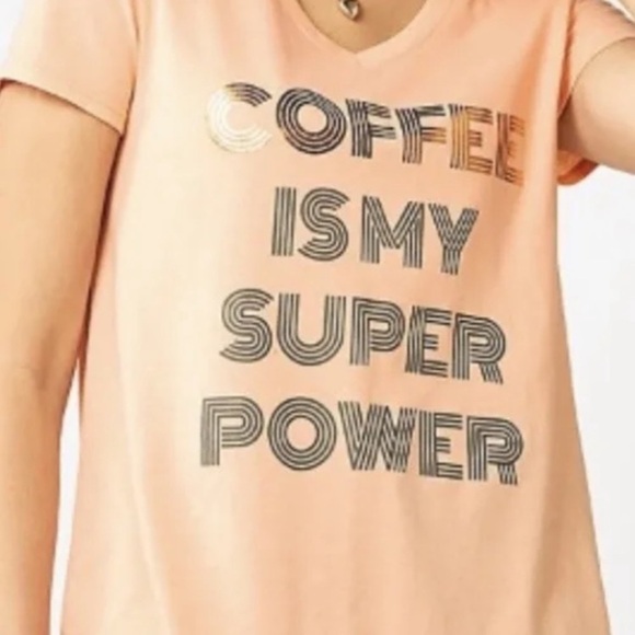 COFFEE IS MY SUPERPOWER Graphic Tee Women’s T-shirt Sz Small Celebrate Together - Picture 2 of 8